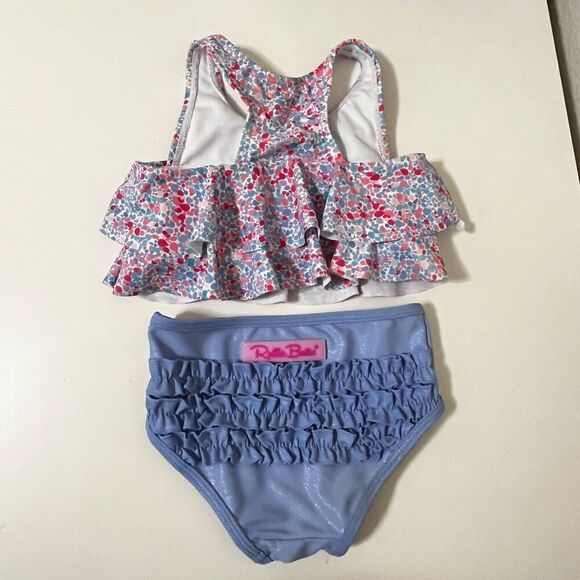 RuffleButts Flounce Bikini Swimsuit Sparkle Shimmer On Girls Size 12-18 Months - Picture 7 of 10
